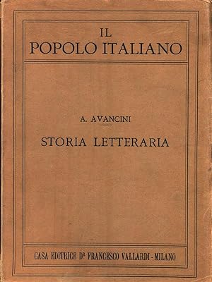 Bild des Verkufers fr Il popolo italiano. Storia letteraria zum Verkauf von Librodifaccia