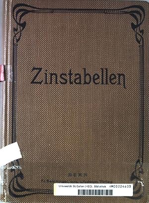 Zinstabellen zur Berechnung der Zinse von 1 bis 100,00 Franken Kapital zu 2 3/4, 3, 3 1/4, 3 1/2,...