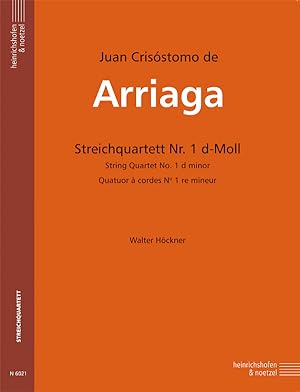 Bild des Verkufers fr ARRIAGA J.C. - Cuarteto n 1 en Re menor para 2 Violines, Viola y Violoncello (Partes) (Hockner) zum Verkauf von Mega Music
