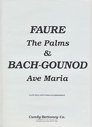 Seller image for FAURE y GOUNOD - The Palms y Ave Maria para Flauta y Piano (ULTIMA UNIDAD) for sale by Mega Music