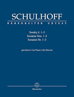 Seller image for SCHULHOFF E. - Sonatas n 1 a 3 para Piano (Urtext) (Kube) for sale by Mega Music
