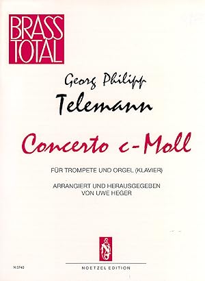 Bild des Verkufers fr TELEMANN - Concierto en Do menor para Trompeta y Piano (Organo) (Heger) zum Verkauf von Mega Music