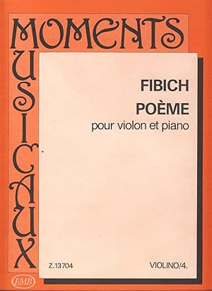 Image du vendeur pour FIBICH Z. - Poema Op.41 n 6 para Violin y Piano (Kubelik/Tatrai) mis en vente par Mega Music