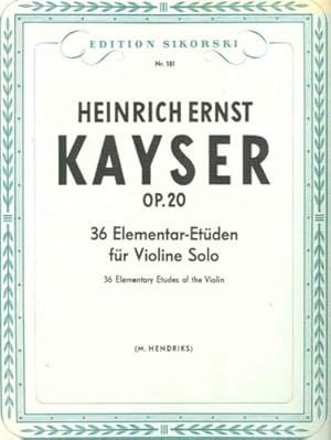 Imagen del vendedor de KAYSER H.E. - Estudios Op.20 para Violin (Hendriks) a la venta por Mega Music