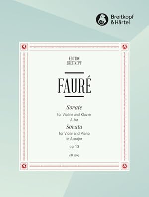 Image du vendeur pour FAURE - Sonata n 1 Op. 13 en La Mayor para Violin y Piano mis en vente par Mega Music