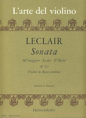 Bild des Verkufers fr LECLAIR - Sonata Op.9 n 9 en Mib Mayor para Violin y Piano (Polnauer) zum Verkauf von Mega Music