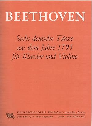 Bild des Verkufers fr BEETHOVEN - Danzas Alemanas (6) (1795) para Violin y Piano ULTIMA UNIDAD zum Verkauf von Mega Music
