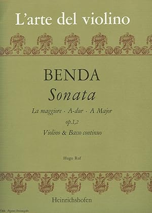 Bild des Verkufers fr BENDA - Sonata Op.1 n 2 en La Mayor para Violin y Piano (Ruf) zum Verkauf von Mega Music