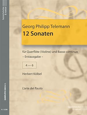 Bild des Verkufers fr TELEMANN - Sonatas (12) Vol.2: n 4 a 6 para Violin (Flauta) y Piano (Kolbel) zum Verkauf von Mega Music