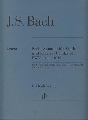 Seller image for BACH - Sonatas (6) (BWV:1014 a 1019) para Violin y Piano (Urtext) for sale by Mega Music