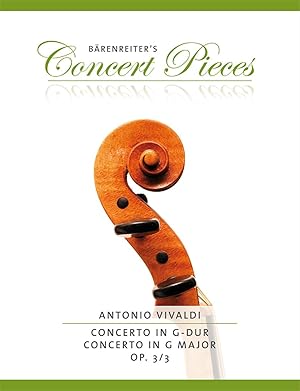 Bild des Verkufers fr VIVALDI - Concierto en Sol Mayor (RV310) Op. 3 n 3 para Violin y Piano (Sassmannshaus) zum Verkauf von Mega Music