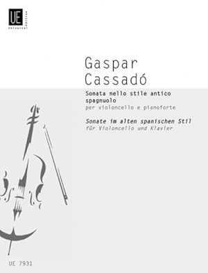 Imagen del vendedor de CASSADO G. - Sonata al estilo Antiguo Espaol para Violoncello y Piano a la venta por Mega Music