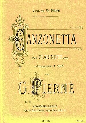 Imagen del vendedor de PIERNE G. - Canzonetta Op.19 para Clarinete y Piano a la venta por Mega Music