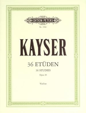 Imagen del vendedor de KAYSER H.E. - Estudios Op.20 para Violin (Sitt) a la venta por Mega Music