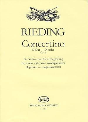 Immagine del venditore per RIEDING - Concertino Op. 5 en Re Mayor para Violin y Piano venduto da Mega Music