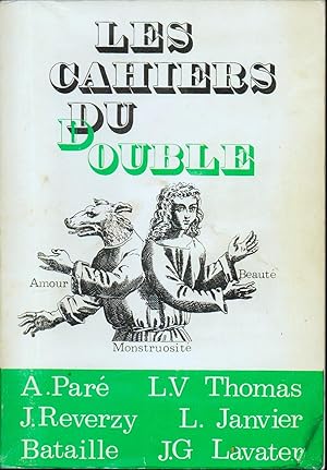 Bild des Verkufers fr Les Cahiers du Double n 2, automne 1978. Amour, Beaut, Monstruosit. zum Verkauf von Librairie Le Livre Penseur