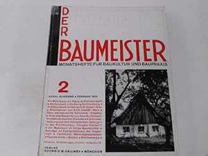 Bild des Verkufers fr Der Baumeister. Monatshefte fr Baukultur und Baupraxis. 37. Jahrgang. Heft 2 zum Verkauf von Der-Philo-soph