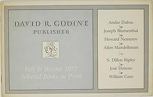 Bild des Verkufers fr David R. Godine, Publisher: Fall & Winter 1977, Selected Books in Print zum Verkauf von Powell's Bookstores Chicago, ABAA