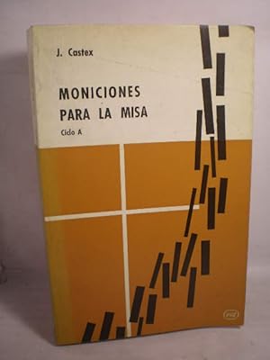 Seller image for Moniciones para la Misa. Ciclo A for sale by Librera Antonio Azorn