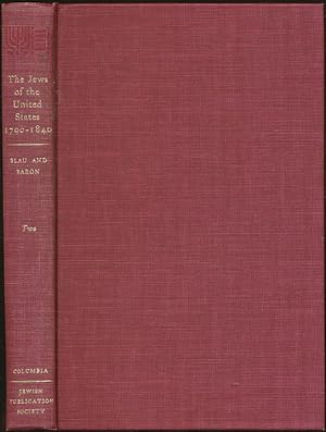 Bild des Verkufers fr The Jews of the United States 1790-1840: A Documentary History Vol 2 zum Verkauf von CorgiPack