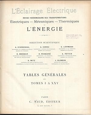 L'Éclairage Électrique. Revue Hebdomadaire des Transformations Électriques - Mécaniques - Thermiq...