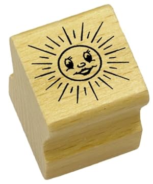 Elbi Lehrerstempel: Sonne, strahlend aus Holz - K11/6