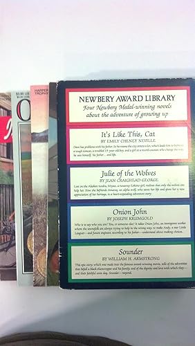 Bild des Verkufers fr Newbery Award Library Box Set: Sounder, Onion John, Julie of the Wolves, It's Like this Cat zum Verkauf von Early Republic Books