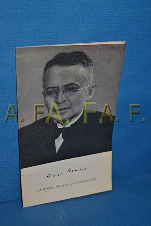 Bild des Verkufers fr Karl Kraus (Verlagsprogramm) zum Verkauf von Antiquarische Fundgrube e.U.