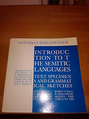 Seller image for Introduction to the Semitic Languages. Text Specimen and Grammatical Sketches. for sale by Antiquariat Thomas Nonnenmacher