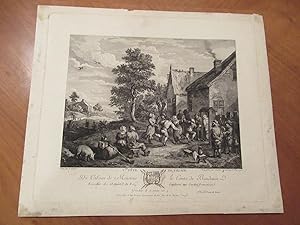 Vme. Fete De Village, Du Cabinet De Monsieur Le Comte De Baudouin (Original Engraving)