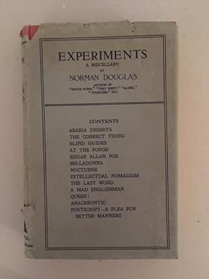 Seller image for Experiments for sale by Curtle Mead Books