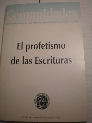 Bild des Verkufers fr Comunidades N 89 - Septiembre-Diciembre 1996. El profetismo de las Escrituras zum Verkauf von Librera Antonio Azorn
