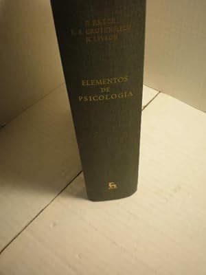 Seller image for Elementos de psicologa for sale by Librera Antonio Azorn
