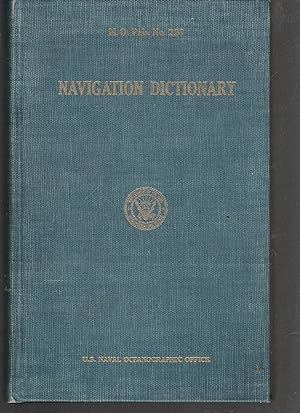 Bild des Verkufers fr Navigation Dictionary (H.O. Pub. 220) zum Verkauf von North American Rarities