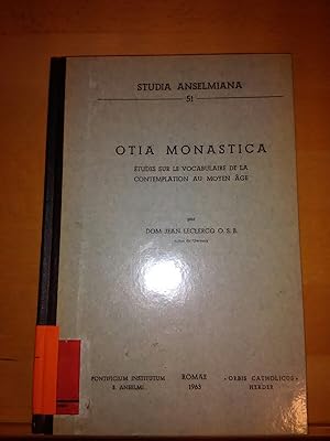 Bild des Verkufers fr Otia Monastica. Etudes sur le vocabulaire de la contemplation au moyen age. zum Verkauf von Antiquariat Thomas Nonnenmacher