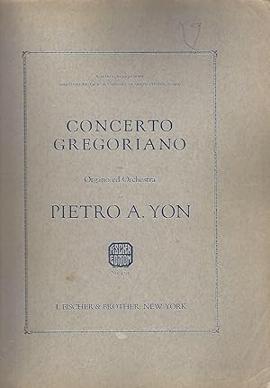 Image du vendeur pour CONCERTO GREGORIANO PER ORGANO ED ORCHESTRA mis en vente par Vada's Book Store