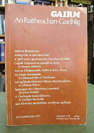 Seller image for Gairm - An Raitheachan Gaidhlig: Aireamh 139. - An Samhradh, 1987. for sale by Edinburgh Books