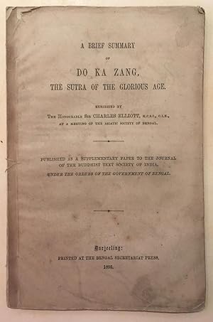 Seller image for A Brief summary of Do ka zang, the sutra of the glorious age for sale by Arthur Probsthain