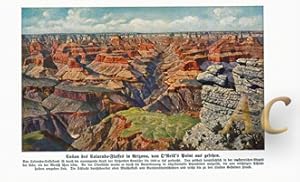 Canon des Colorado in Arizona vom O`Neill`s Point aus USA 1917 Original Druck