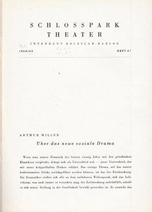 Imagen del vendedor de Zweimal Montag (Arthur Miller) / Der Tod von Bessie Smith (Edward Albee). Spielzeit 1959 / 1960. Heft 87. Insz.: Walter Henn. Mit u. a.: Klaus Herm, Horst Bollmann, Anneliese Rmer, Claus Holm, Claus Hofer, Ursula Diestel, Monika Peitsch, Arthur Wiesner. / Weiterer Inhalt: ber das soziale Drama (Miller). a la venta por Antiquariat Carl Wegner