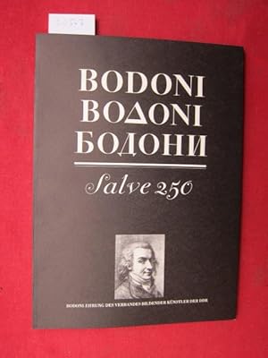 Seller image for Bodoni in Berlin : Widmung an die Leser: F. M. Ricci. Vorwort Manuale Tipografico (1818) G. Bodoni. for sale by Versandantiquariat buch-im-speicher