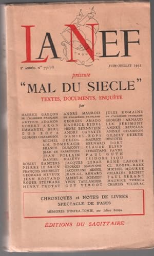 La nef présente : mal du siècle