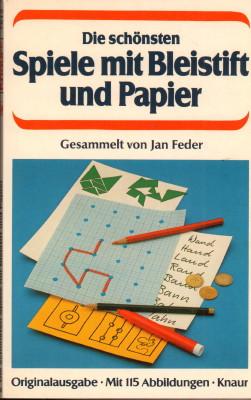 Bild des Verkufers fr Die schnsten Spiele mit Bleistift und Papier. Mit 115 meist farbigen Abbildungen von Boris Kaip. zum Verkauf von Antiquariat Jenischek