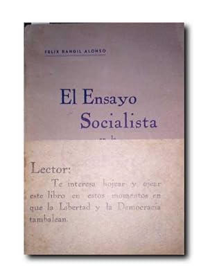 EL ENSAYO SOCIALISTA EN LA REPÚBLICA ESPAÑOLA