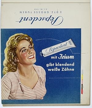 Pepsodent mit Irium. Serie von 16 Andrucken für das Plakat.