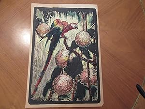 Seller image for A Truant [ Original Colored Linocut Of A Parrot In A Forest] for sale by Arroyo Seco Books, Pasadena, Member IOBA