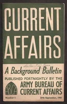 CURRENT AFFAIRS : issue 1 : September 27th, 1941 : A Background Bulletin