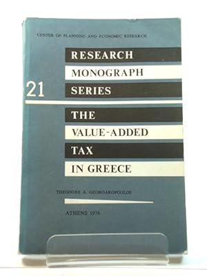 Seller image for Economic Effects of Value-Added Tax Substitution: Greece for sale by PsychoBabel & Skoob Books