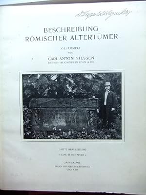 Beschreibung römischer Altertümer. Gesammelt von Carl Anton Niessen Britischem Consul in Cöln a. ...