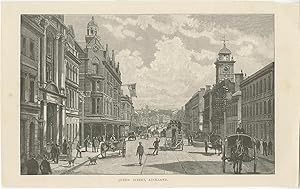 Antique Print of Queen Street (Auckland, New Zealand)